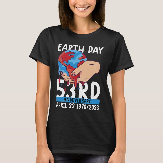 Camiseta cute earth day 53rd anniversary earth day  5 (Frente)