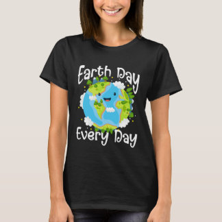 Camiseta Cute Earth Day Every Day Save Our Planet Green