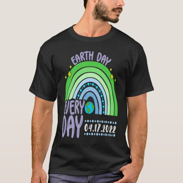 Camiseta Cute Earth Day Everyday Rainbow Earth Day 2022 (Frente)