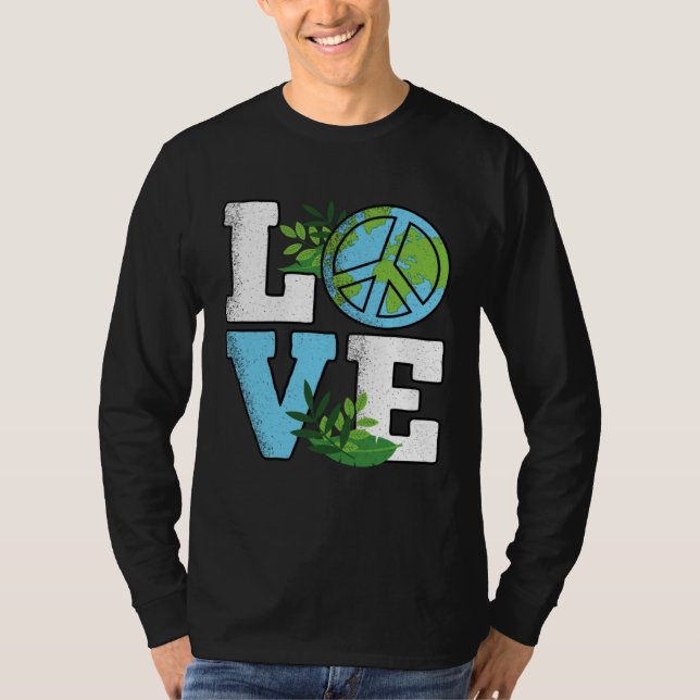Camiseta Cute Earth Day Love Planet Nature (Frente)