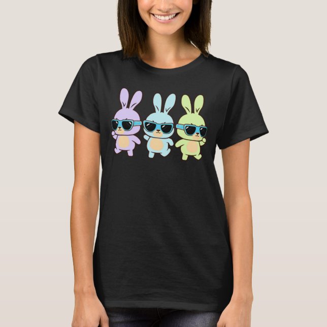 Camiseta Cute Easter Bunnies Dancing Easter Day 2023 Boys G (Frente)