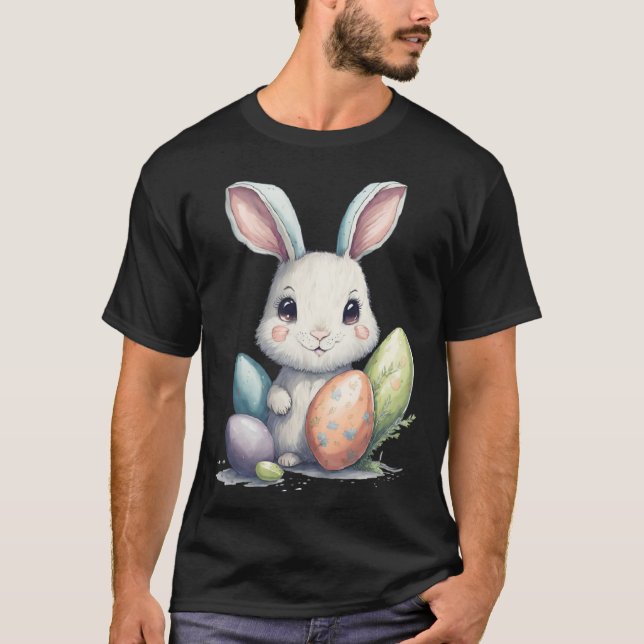 Camiseta Cute Easter Bunny Pun Easter Eggs (Frente)