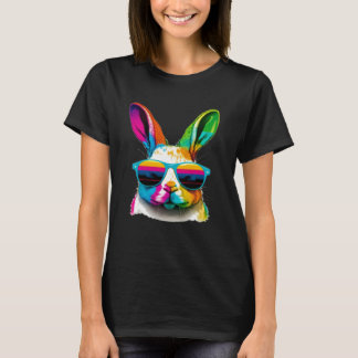 Camiseta Cute Easter Bunny Rabbit wearing Sunglasses
