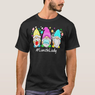 Camiseta Cute Easter Day Gnome Love Lunch Lady Women Matchi