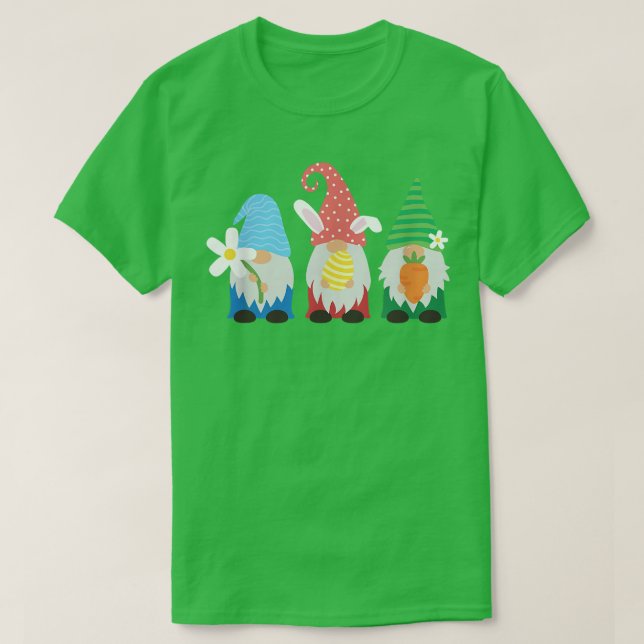 Camiseta Cute Easter Egg Hunt Gnomes  (Frente do Design)