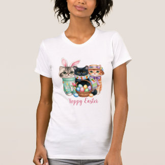 Camiseta Cute Easter Kittens with Eggs
