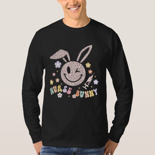 Camiseta Cute Easter Nurse  Bunny Ears Happy Easter Eggs Ou (Frente)