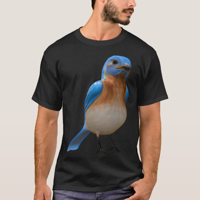Camiseta Cute Eastern Bluebird Sunset  1 (Frente)