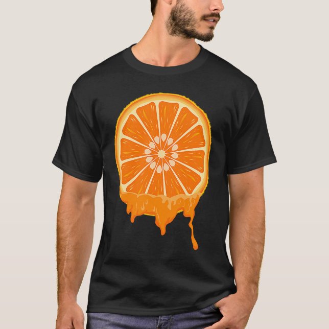 Camiseta Cute Easy Fruit Halloween Treat Orange Sliced Cost (Frente)