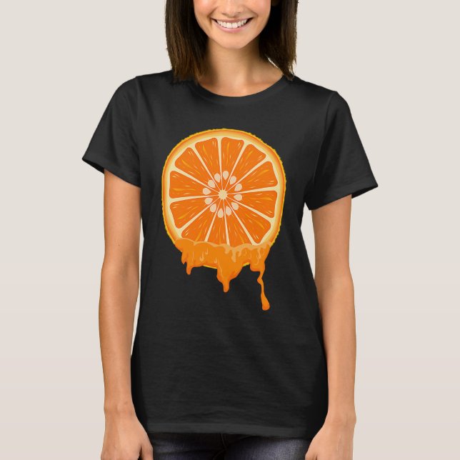 Camiseta Cute Easy Fruit Halloween Treat Orange Sliced Cost (Frente)
