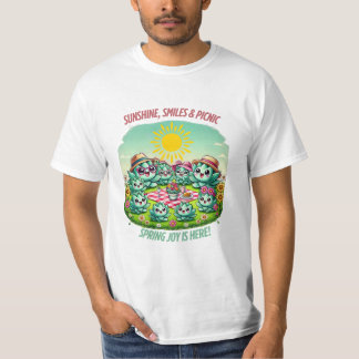 Camiseta Cute Echeveria Suculente Picnic Kawaii Primavera
