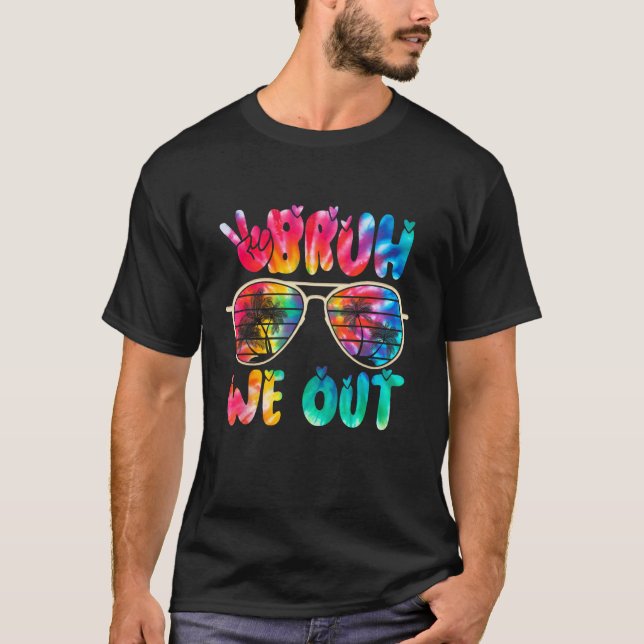 Camiseta Cute End Of School Year Teacher Summer Bruh We Out (Frente)