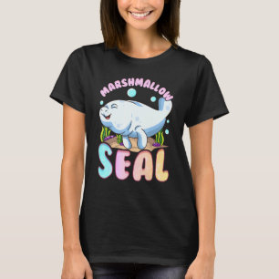 Camiseta Cute Engraçado Manateia O Selo do Marshmallow da O