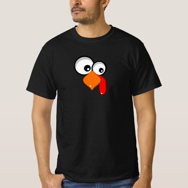 Camiseta Cute Engraçado Turquia De Olhos Grandes (Frente)