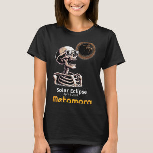 Camiseta Cute Esqueleto Eclipse Solar Metamora Indiana