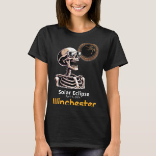 Camiseta Cute Esqueleto Eclipse Solar Winchester Indiana