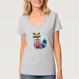 Camiseta Cute estilizado Racoon