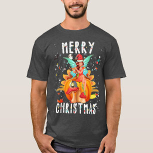Camiseta Cute Fairy Merry Christmas light Cool Fairy Xmas P