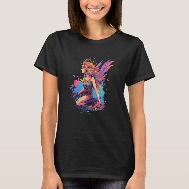 Camiseta Cute Fairycore Fairy Aesthetic Floral Girls Women (Frente)