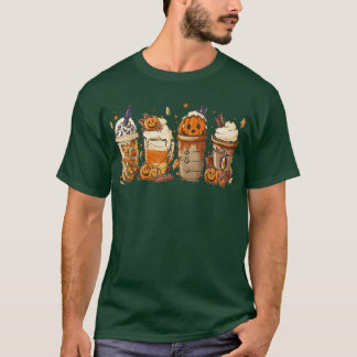 Camiseta Cute Fall Coffee Pumpkin Spice Latte Iced Autumn H