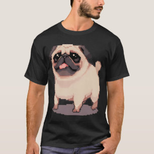Camiseta Cute Fat Pug - Arte em pixel