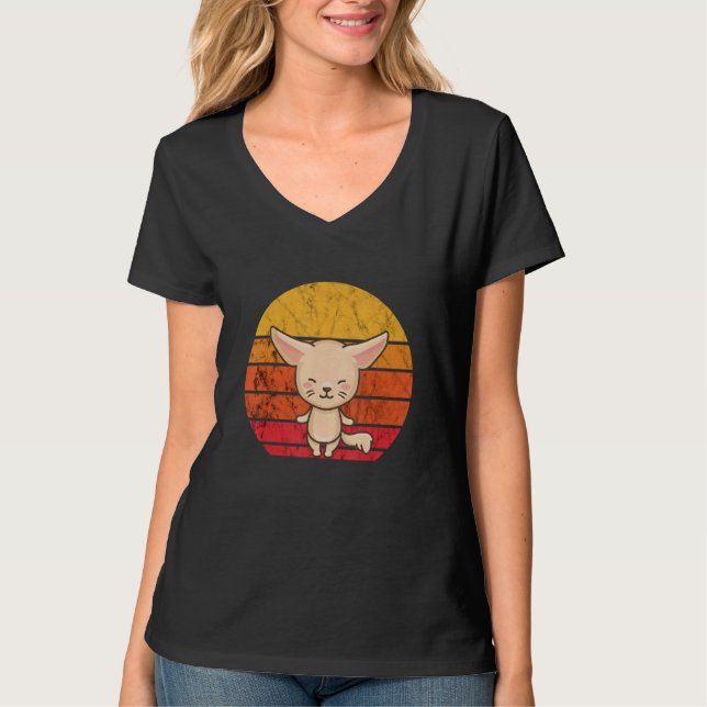 Camiseta Cute Fennec Fox Animal Fennec Fox Proprietário Vin (Frente)
