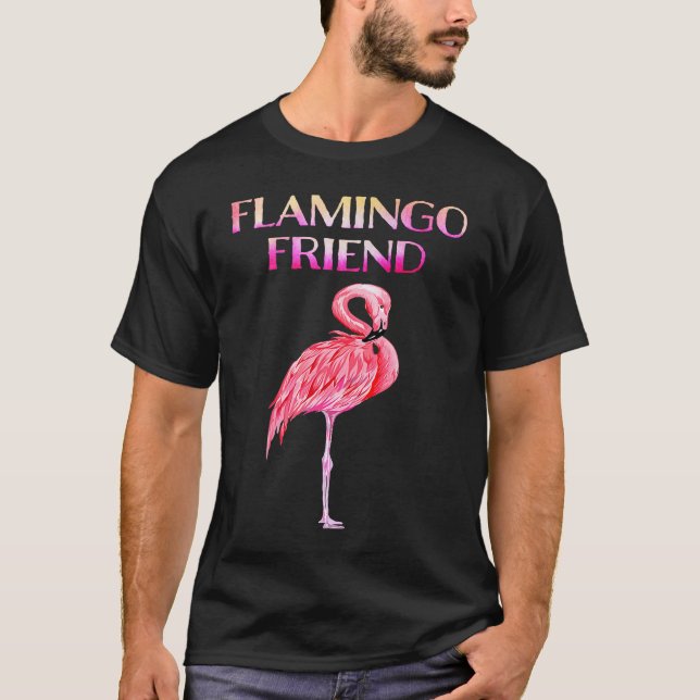 Camiseta Cute Flamingo Friend Awesome Christmas  T (Frente)