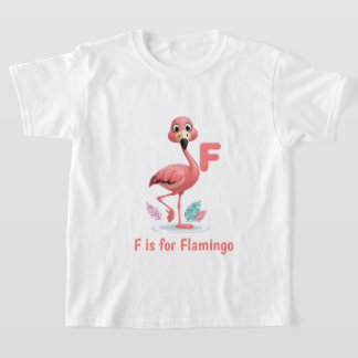 Camiseta Cute Flamingo Kids T-Shirt | F is for Flamingo Alp