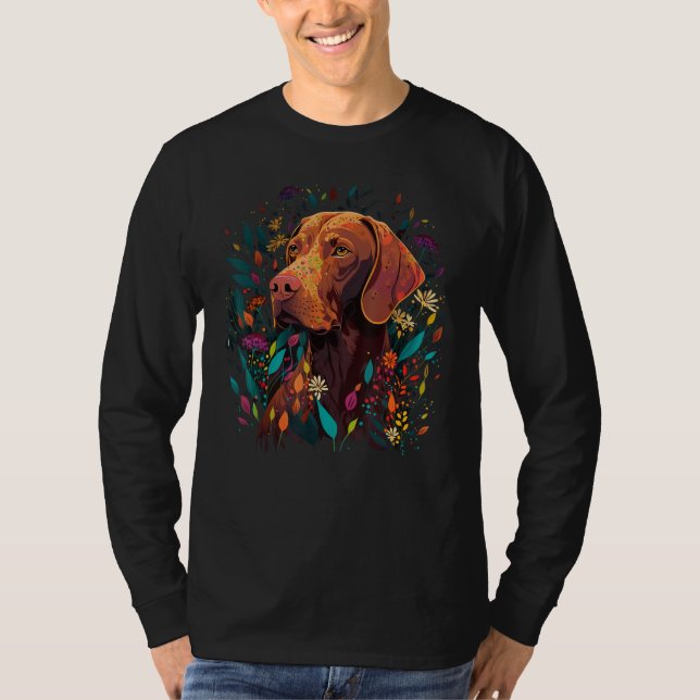 Camiseta Cute Flower summer Floral Vizsla_1 (Frente)