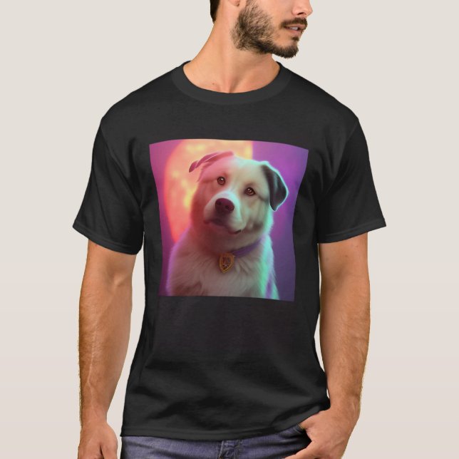Camiseta Cute Fluffy Labrador Retriever Beagle Dog Sunset P (Frente)