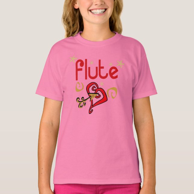 Camiseta Cute Flute Lover Kids (Frente)