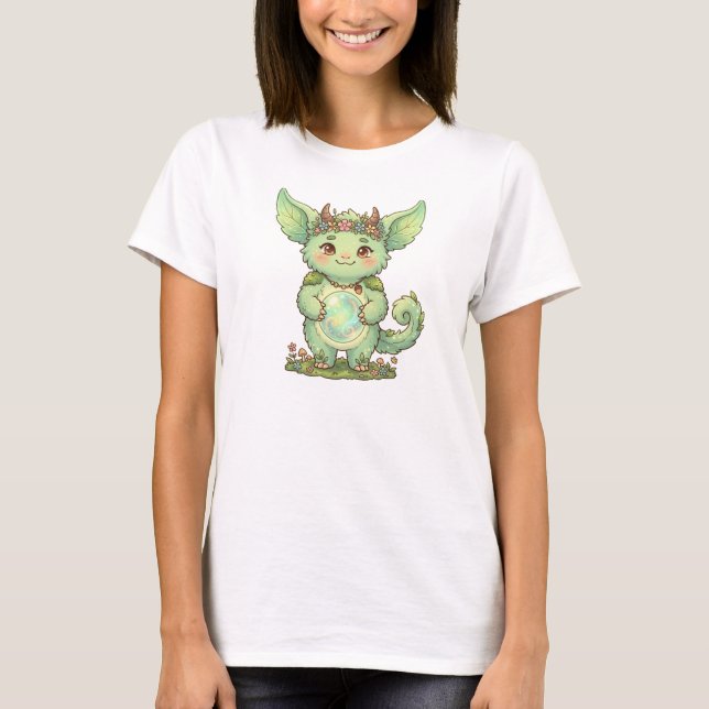 Camiseta Cute Forest Sprite Fantasy Creature Illustration (Frente)