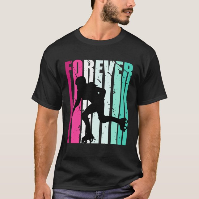 Camiseta Cute Forever Cute Roller Skating Roller Girls Fan  (Frente)