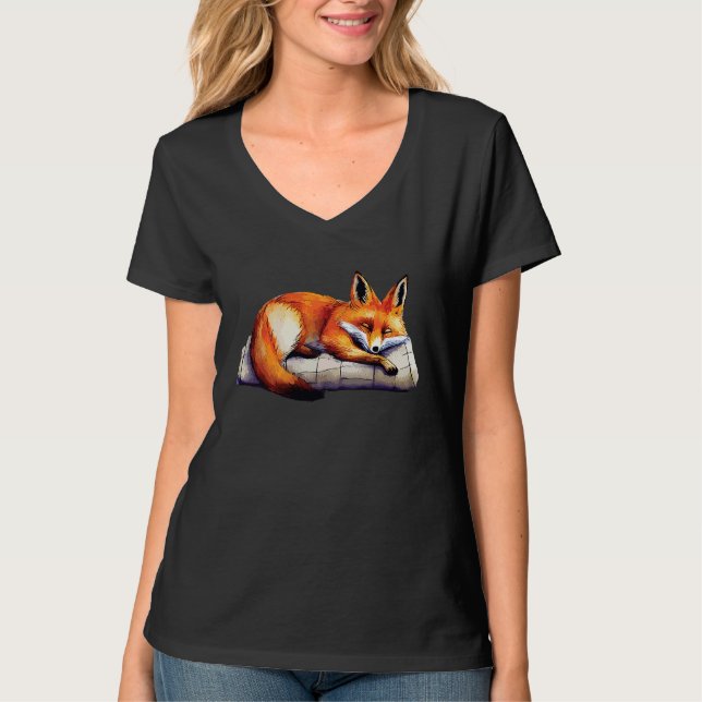 Camiseta Cute fox for men women ladies foxes lovers fox ani (Frente)