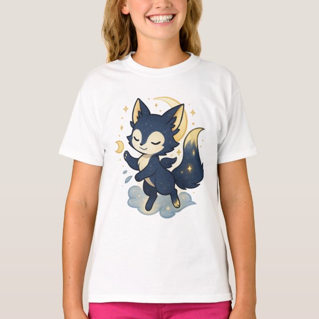 Camiseta 【Cute Fox Kids T-Shirt】 (Frente)