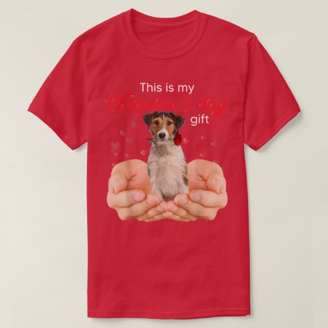 Camiseta Cute Fox Terrier This Is My Valentine's Day Pajama (Frente do Design)