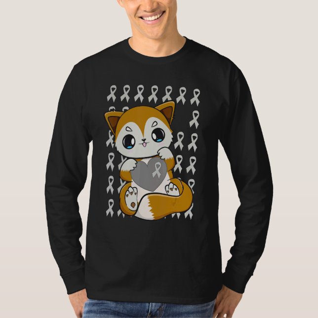Camiseta Cute Fox With Ribbon For Dyslexia Awareness (Frente)