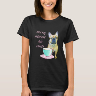 Camiseta Cute Frenchie ama meu francês e café francês B
