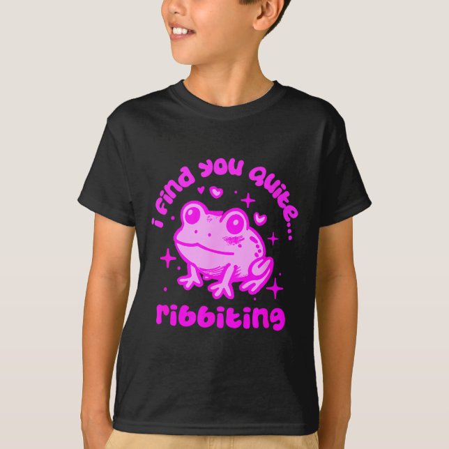 Camiseta Cute Frog Pun Ribbiting Frog Lovers Quote Design  (Frente)