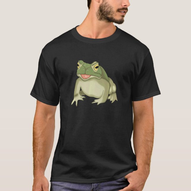 Camiseta Cute Frog Sitting Amphibian for Kids Green Frog (Frente)