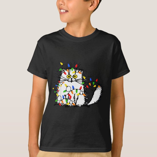 Camiseta Cute Funny Animal Lover Cat Christmas  (Frente)