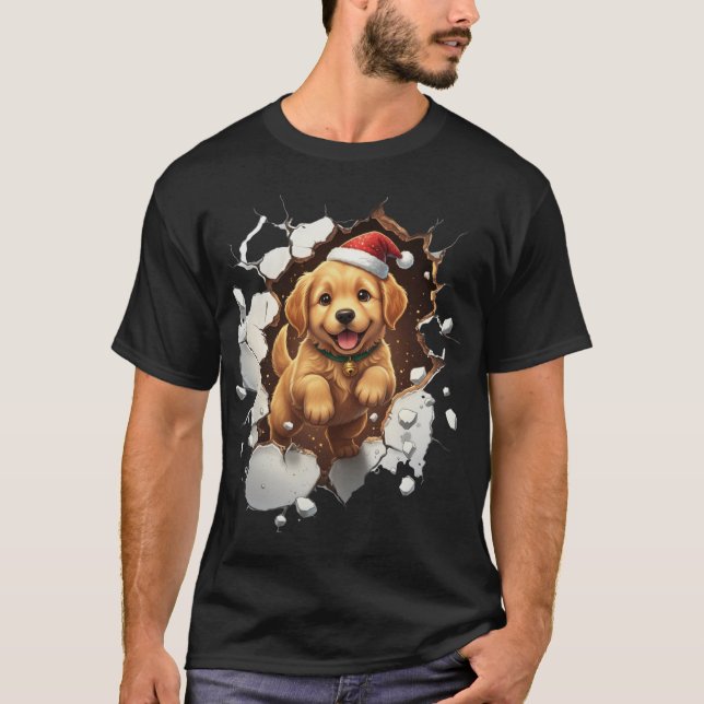 Camiseta Cute Funny Christmas Doggy (Frente)