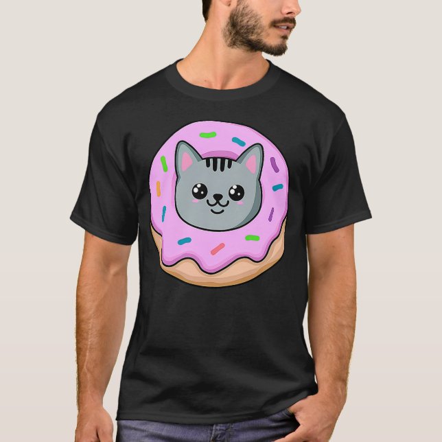Camiseta Cute Funny Donut Cat (Frente)