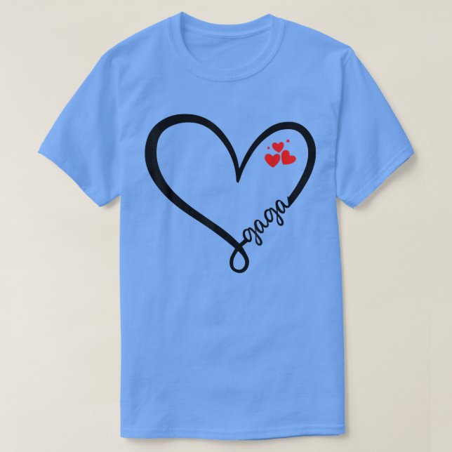 Camiseta Cute Gaga With Heart Girl Women Mom Mother  (Frente do Design)