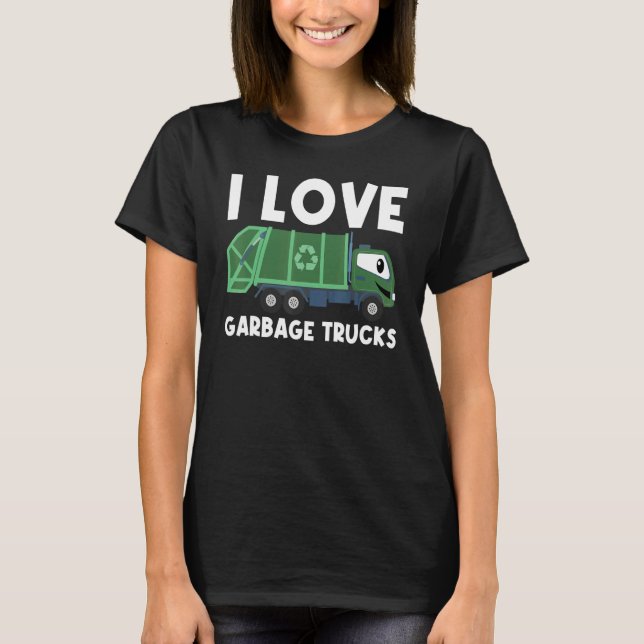 Camiseta Cute Garbage Truck For Men Women Trash Truck   (Frente)