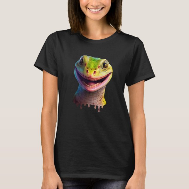 Camiseta Cute Gecko  Wildlife Lizard  1 (Frente)