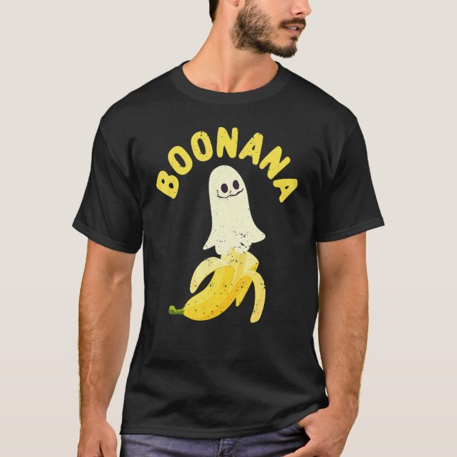 Camiseta Cute Ghost Banana Halloween Costume Spooky Scary B (Frente)