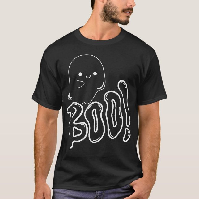 Camiseta Cute Ghost BOO! Halloween Fun (Frente)