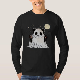 Camiseta Cute Ghost Panda Under the Moon 