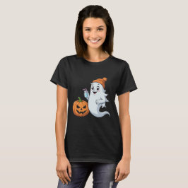 Camiseta Cute Ghost & Pumpkin Halloween T-Shirt